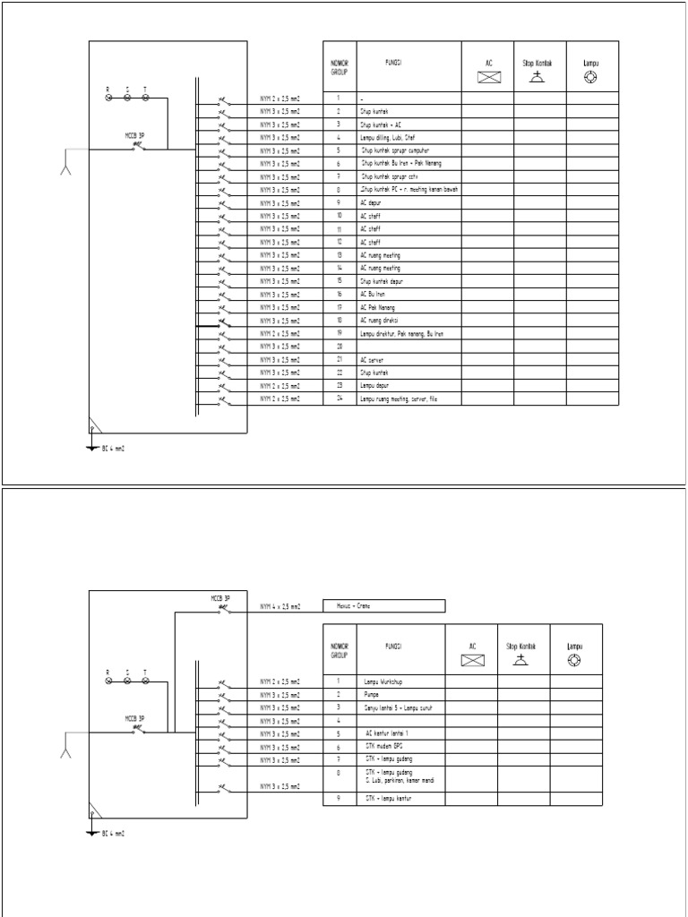 Diagram Alur Listrik LT1 Dan LT2 JR | PDF
