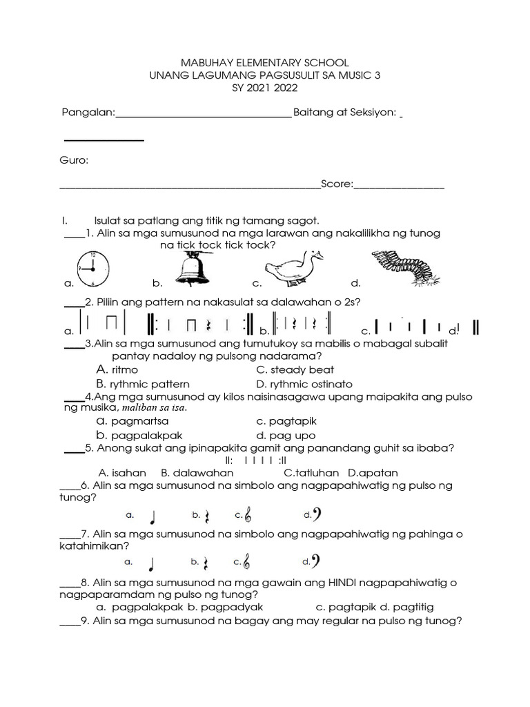 Music Quiz | PDF