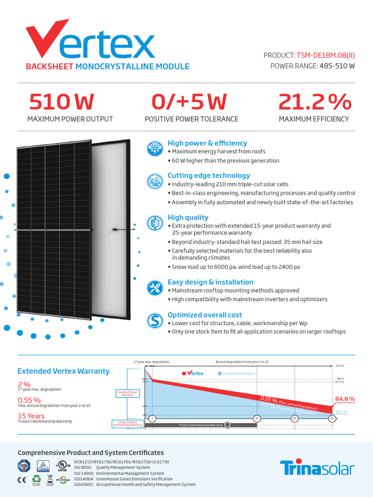 High-Efficiency Monocrystalline Solar Module | PDF | Solar Panel ...