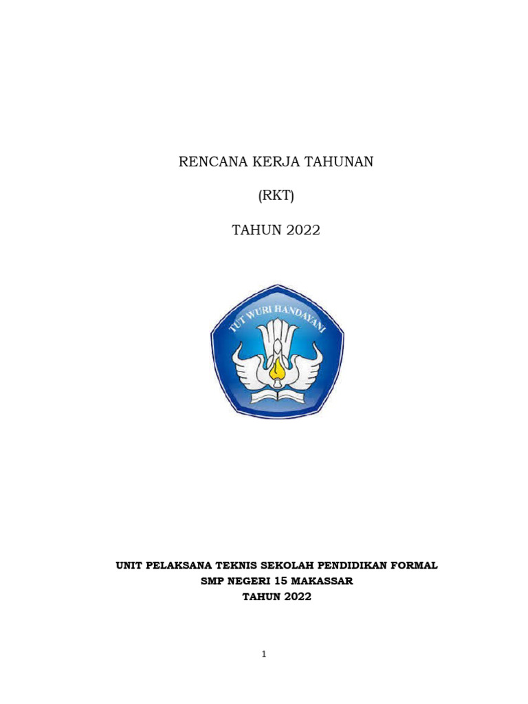 Rencana Kerja Tahunan SMP 2022 | PDF
