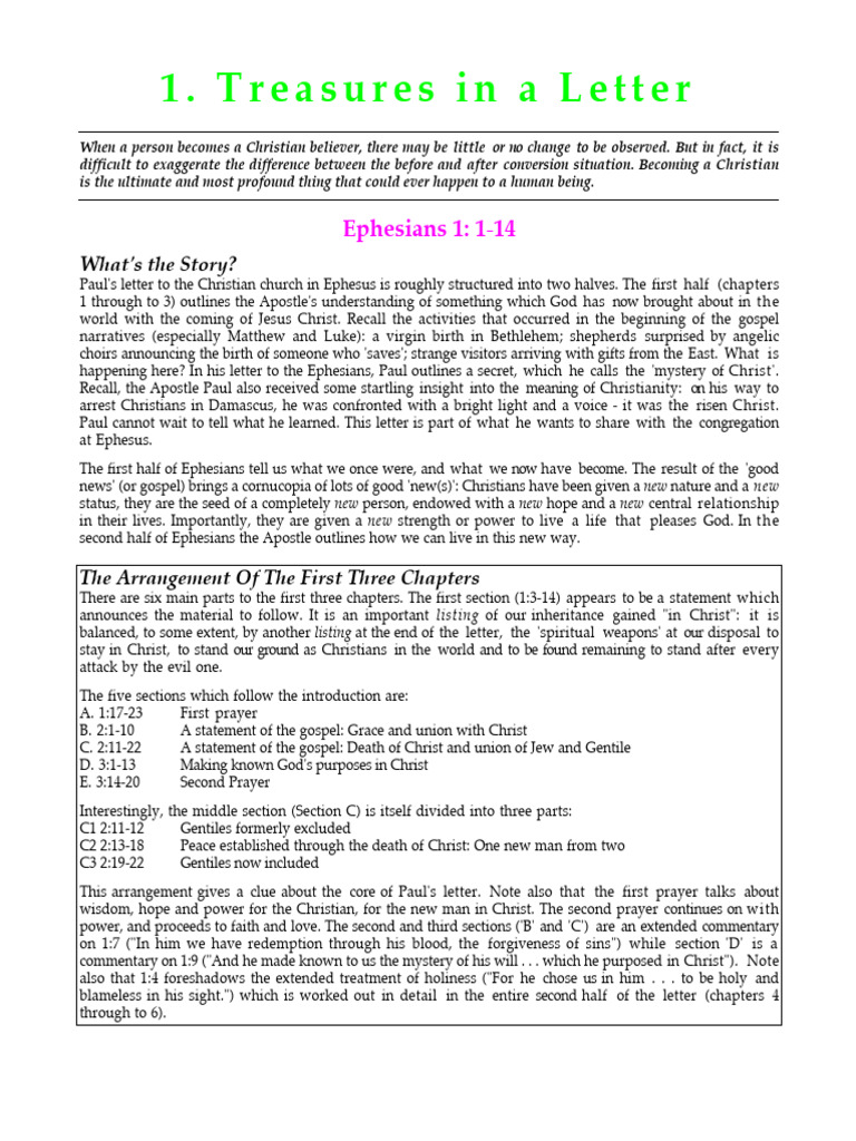 Ephesians: Spiritual Blessings Explained | PDF | Paul The Apostle | Jesus