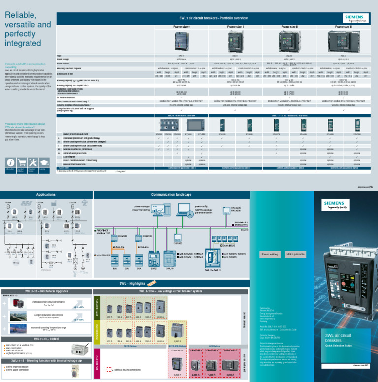 3WL Air Circuit Breakers Overview | PDF | Length | Power (Physics)