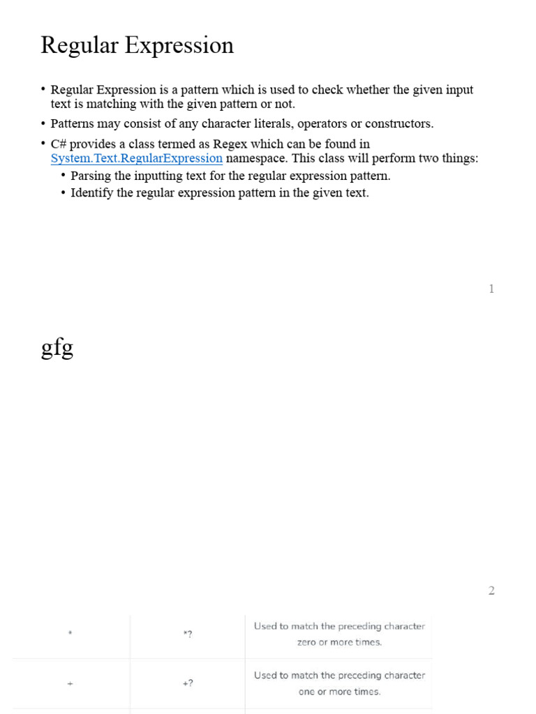 6 Regular Expression C# | PDF | Regular Expression | Formalism (Deductive)