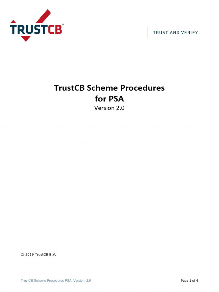 TrustCB Scheme Procedures PSA 2.0 | PDF | Computer Science | Security ...