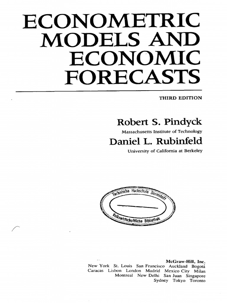 洋書 Econometric Models and Economic PDF] Econometric Models and Economic Forecasts by Robert