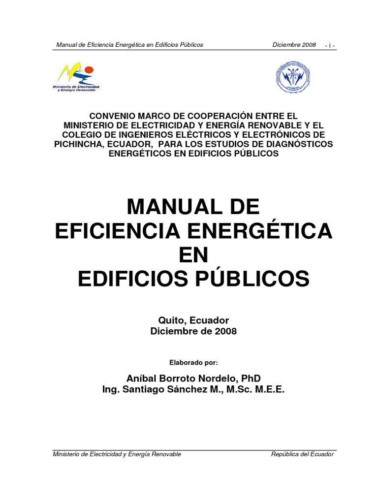 Manual de Eficiencia Energetica en Edificios Publicos | PDF | Uso ...