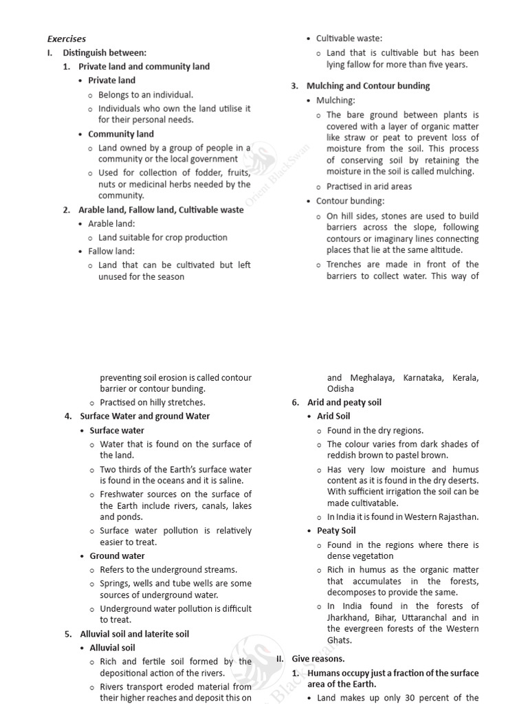 Class 8th Geography Chapter 1 Short Question Answer