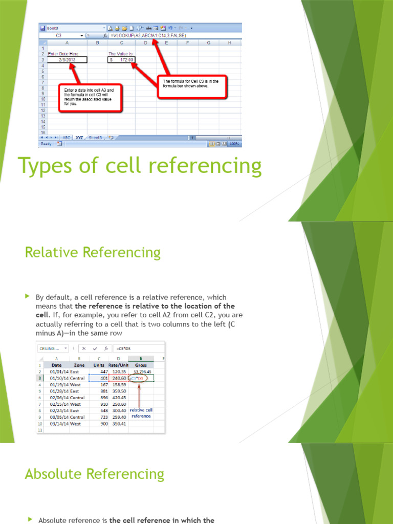 Types of cell referencing | PDF