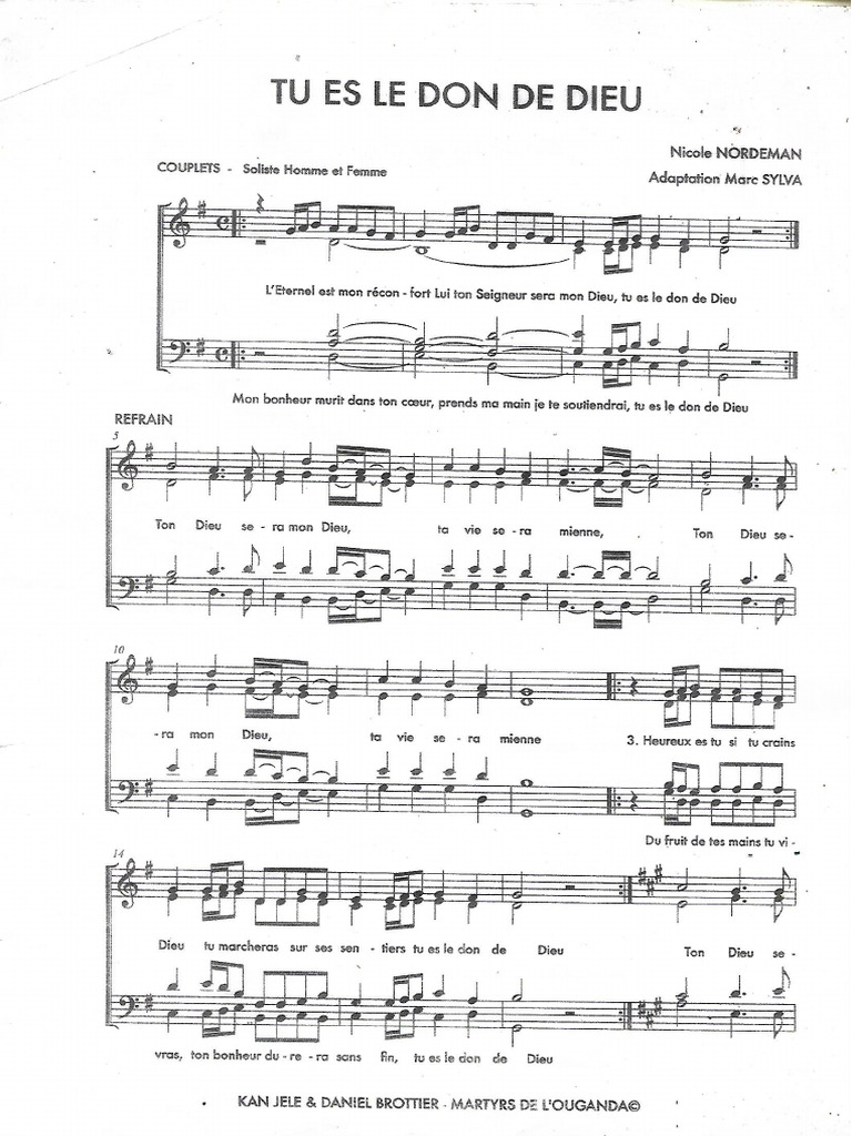 Tu Es Le Don de Dieu | PDF, image size:768x1024
