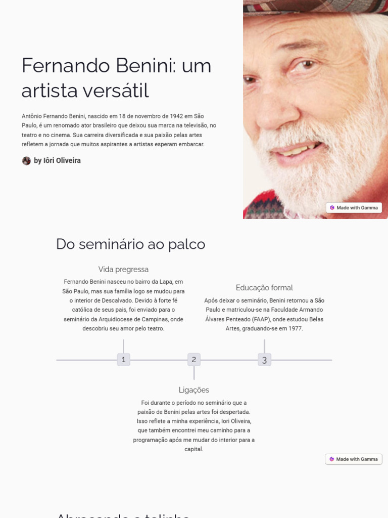 Fernando Benini: Carreira e Legado | PDF