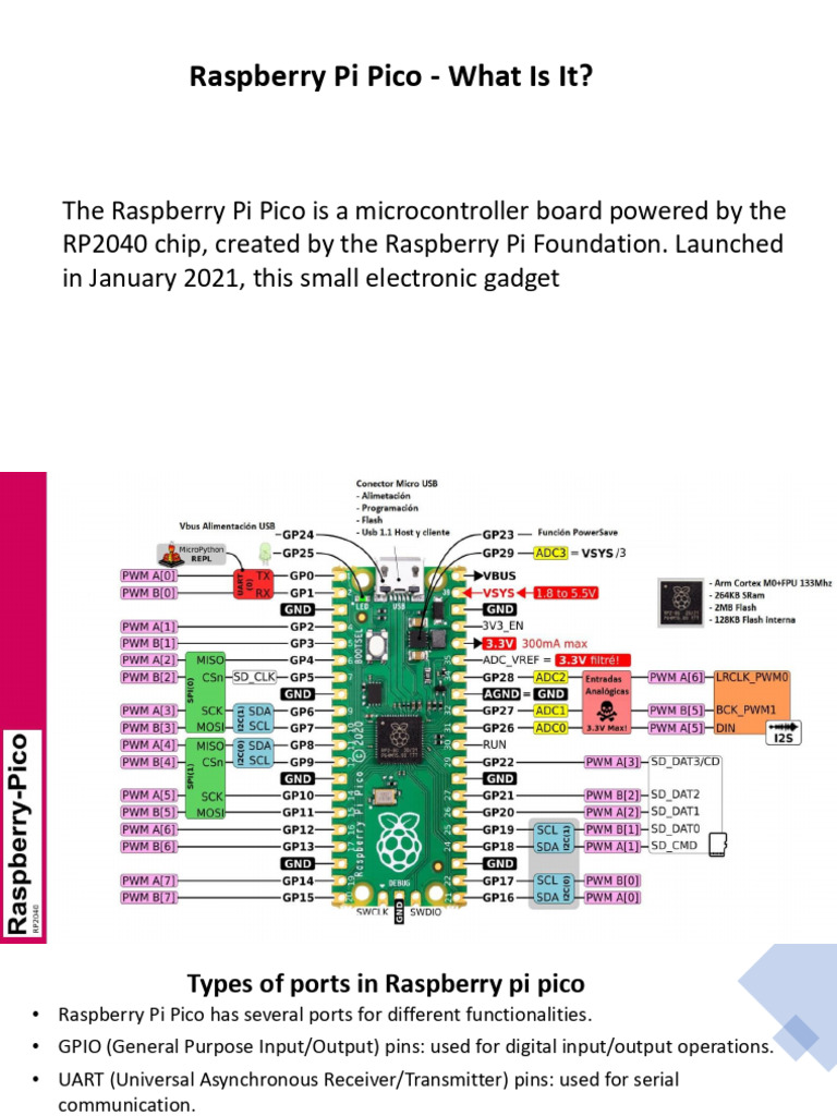 Raspberry Pi Pico | PDF | Microcontroller | Central Processing Unit