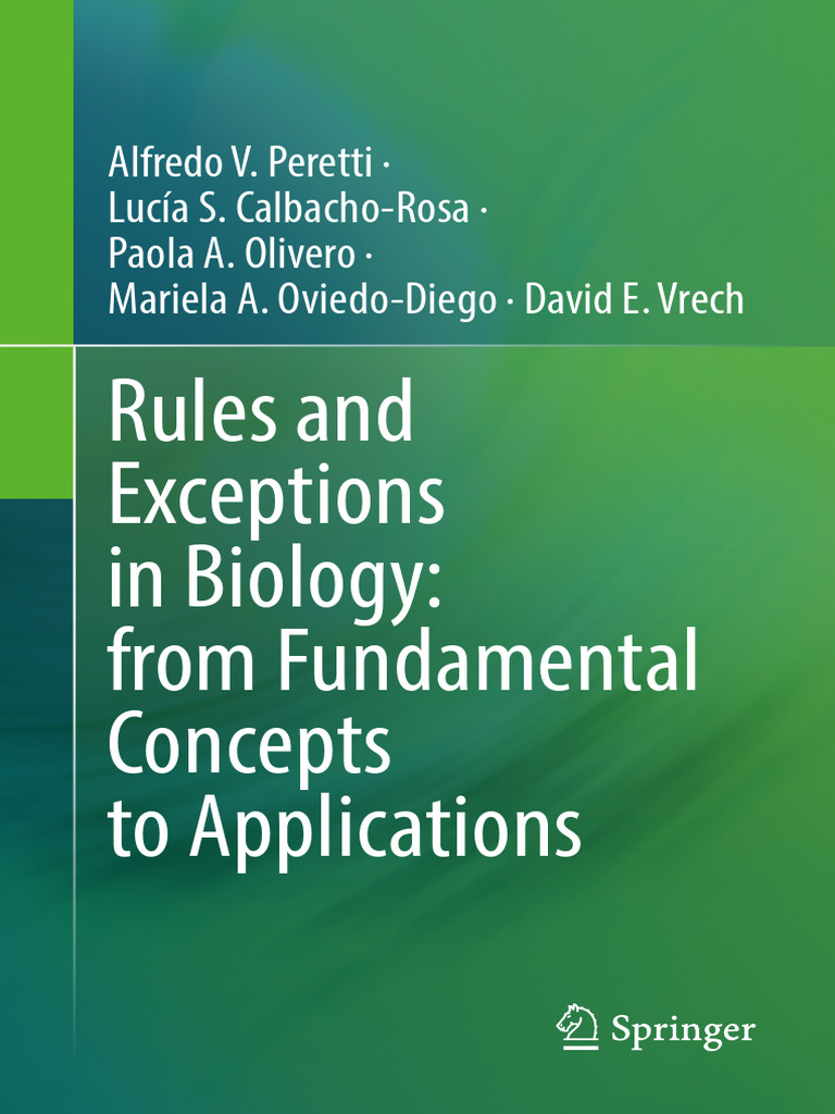 Rules and Exceptions in Biology From Fundamental Concepts To