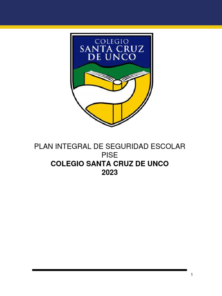 Plan de Seguridad Escolar 2023 Unco | PDF | Educación de la primera ...