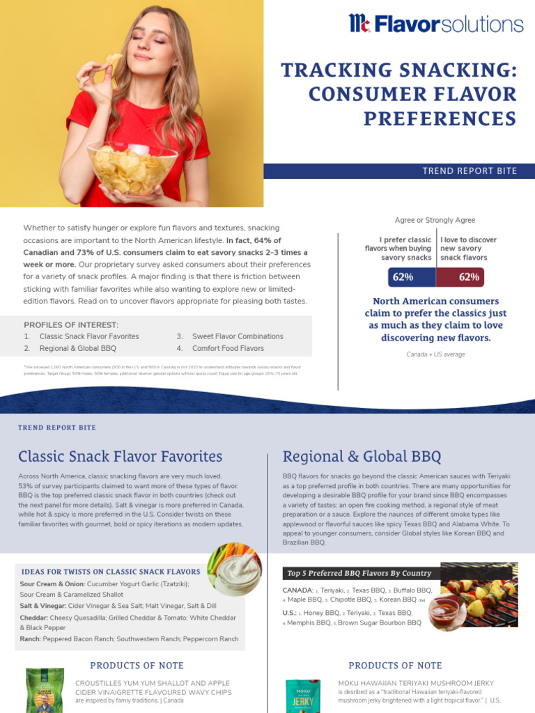 North American Snack Flavor Trends | PDF | Potato Chip | Taste