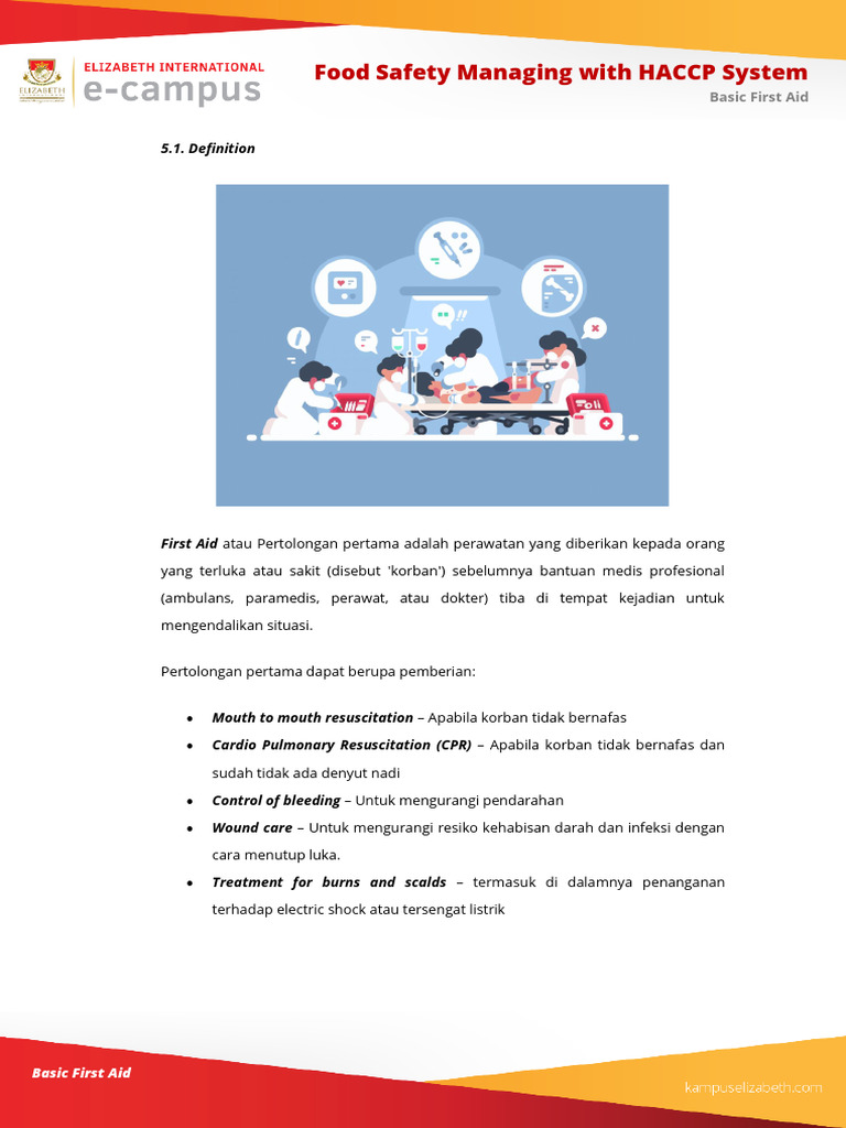 Ecampus Food+Safety+Managing+with+HACCP+System Module+5+Basic+First+Aid ...