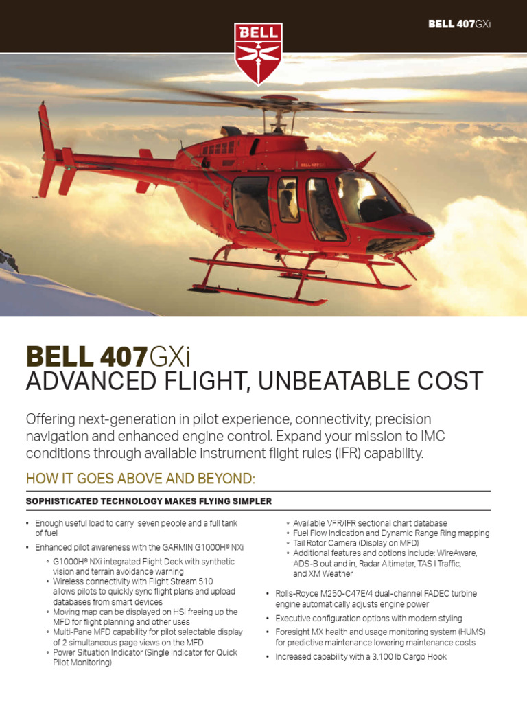 Bell 407gxi | Download Free PDF | Instrument Flight Rules | Transport