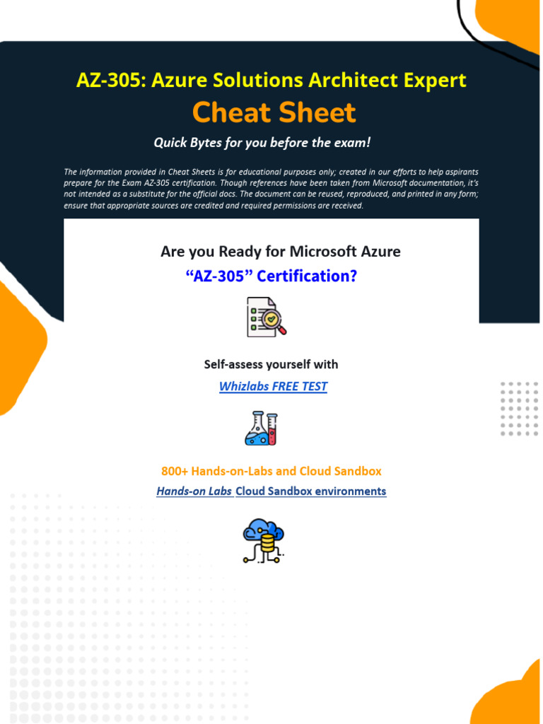AZ-305 Exam Cheat Sheet Guide | PDF | Microsoft Azure | Password