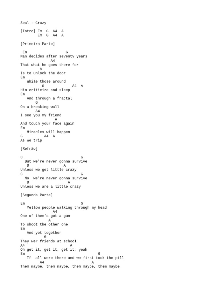 Seal crazy pdf