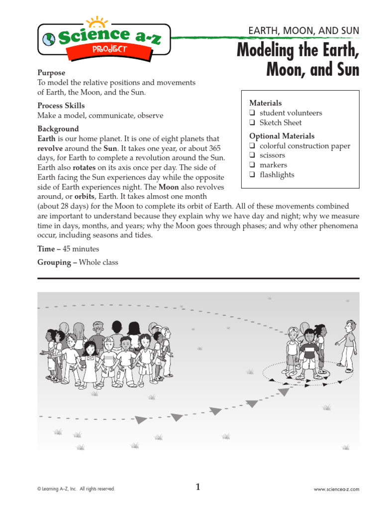 Activity. - Modelling The Earth, Moon and Sun | PDF | Moon | Earth