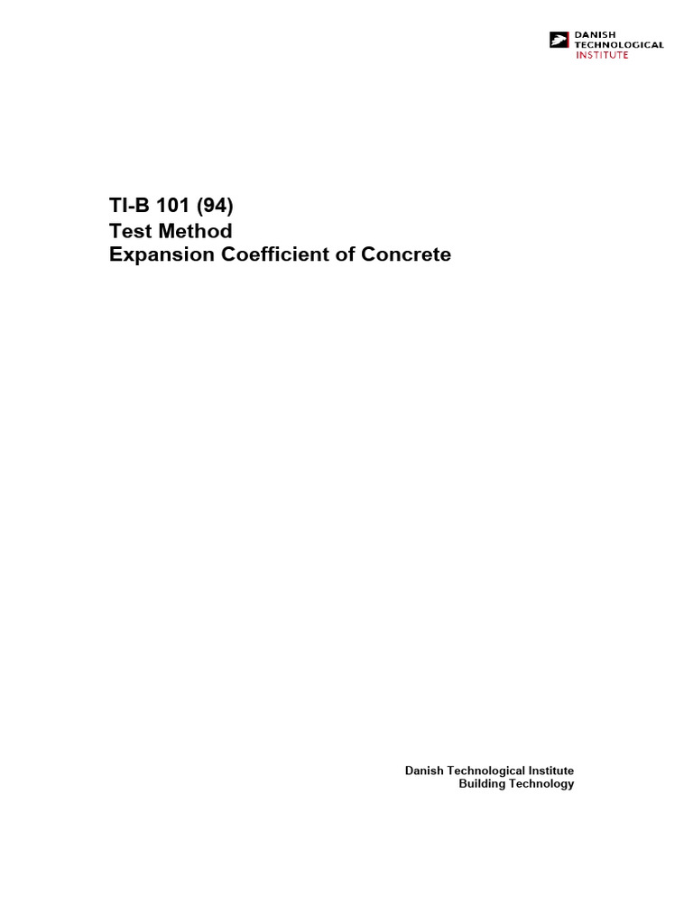 Concrete Thermal Expansion Testing Method | PDF | Thermal Expansion ...
