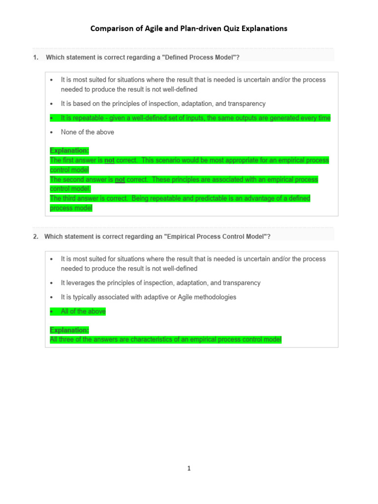 Agile vs Plan-Driven Development Comparison | PDF | Agile Software ...