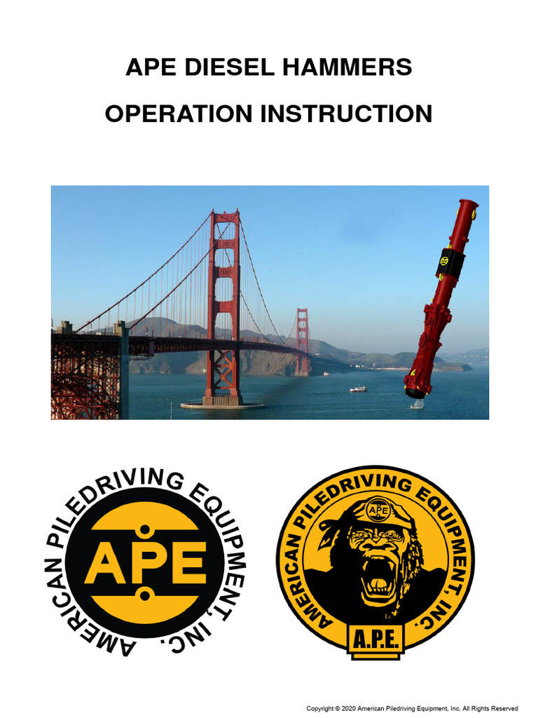 APE Diesel Hammer Operators Manual | PDF