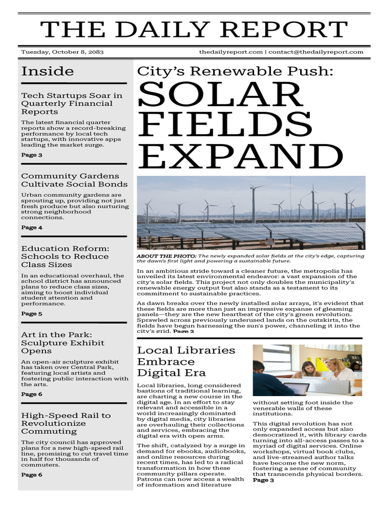 Newspaper Report Template | PDF | Health Care | Universal Health Care