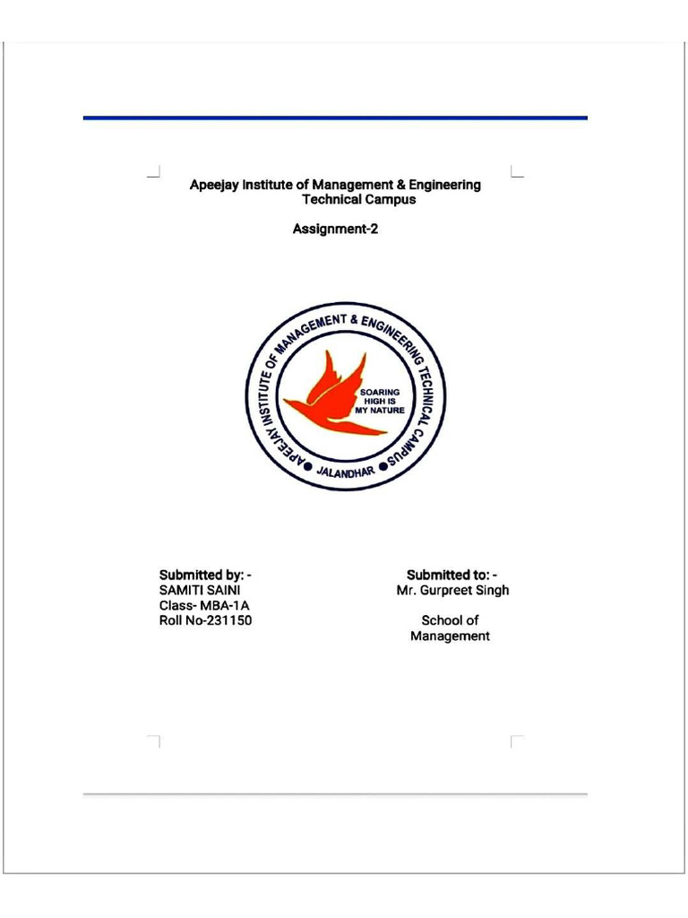 Assignment 2 Production and Operations Management | PDF