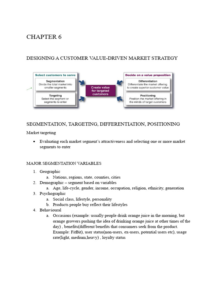 Chapter 6 | PDF | Market Segmentation | Marketing