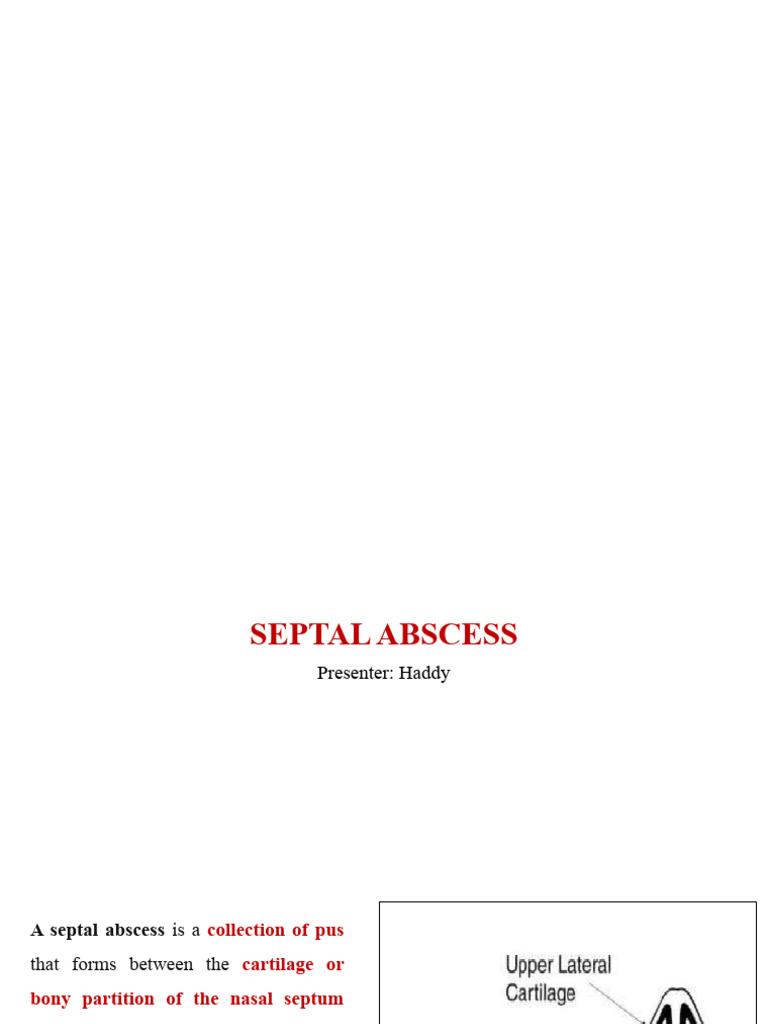 Septal Abscess: Causes, Symptoms, Treatment | PDF | Human Nose | Infection