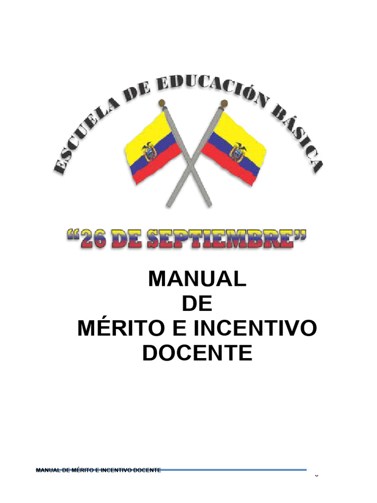 Manual de Mérito e Incentivo Docente | PDF | Evaluación | Maestros