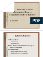 Next Generation Network Management Role in Telecommunications Services