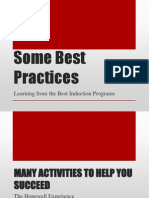 Some Best Practices: Learning From The Best Induction Programs