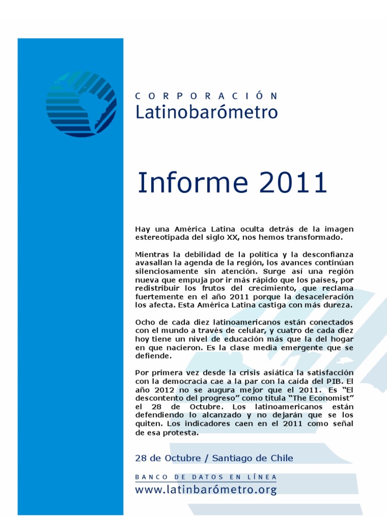 Informe LB2011 | PDF | Sistema de dos rondas | America latina