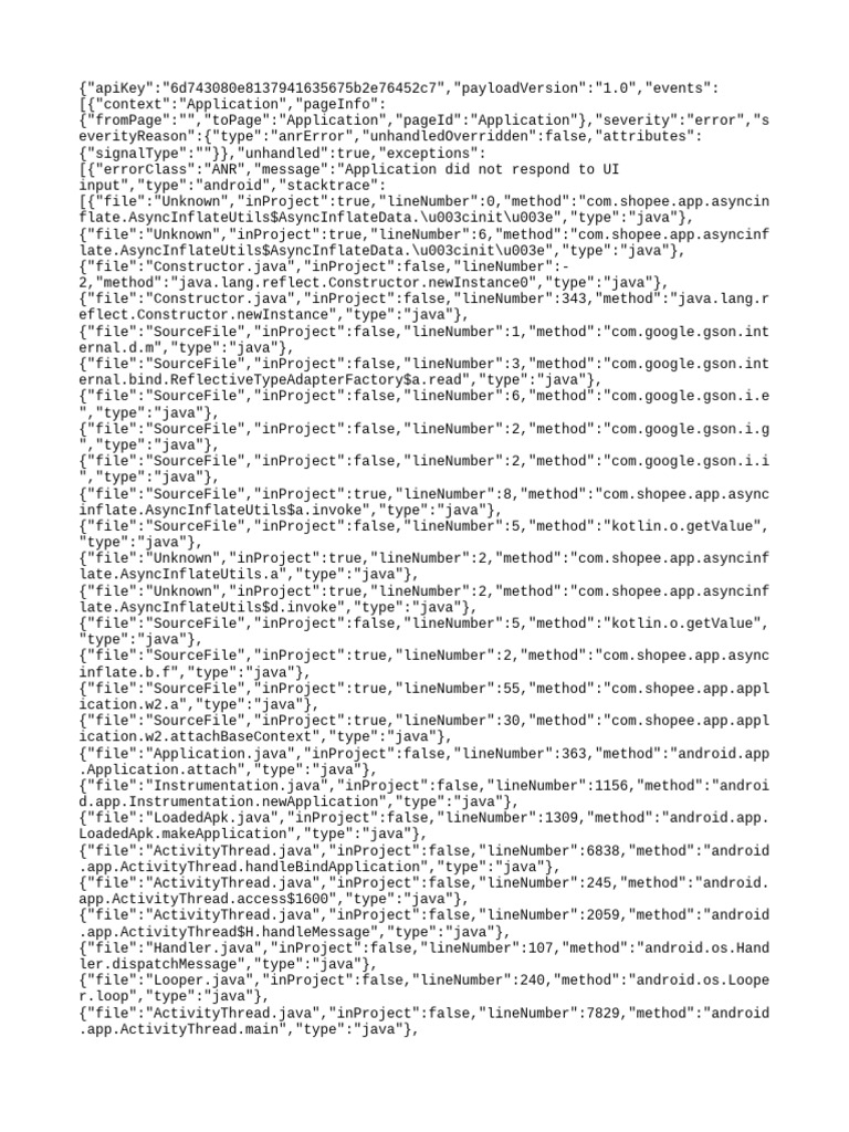 Shopee App ANR Error Report | PDF | Java (Programming Language ...