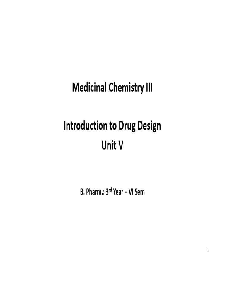 Introduction to Drug Design in Medicinal Chemistry | PDF | Drug Design ...