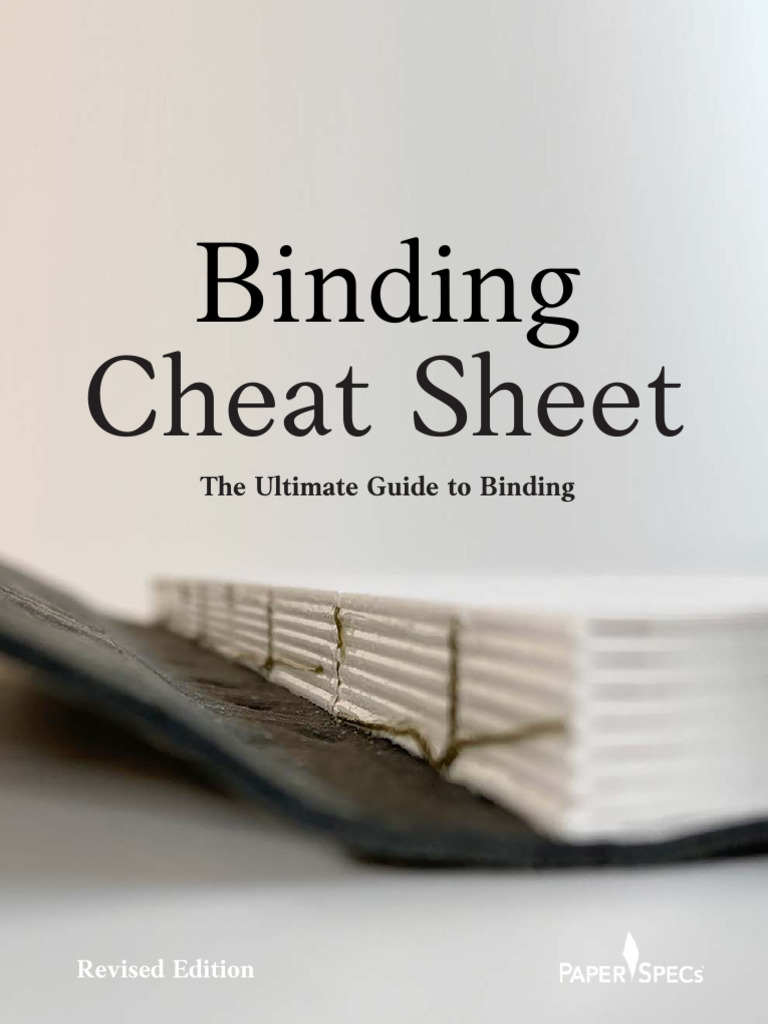 Binding Techniques Cheat Sheet | PDF | Bookbinding | Books