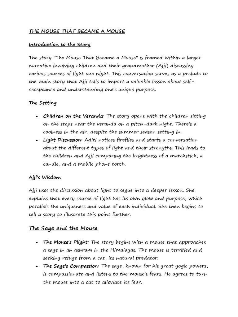 Lessons from the Mouse's Journey | PDF | Mouse | Fear
