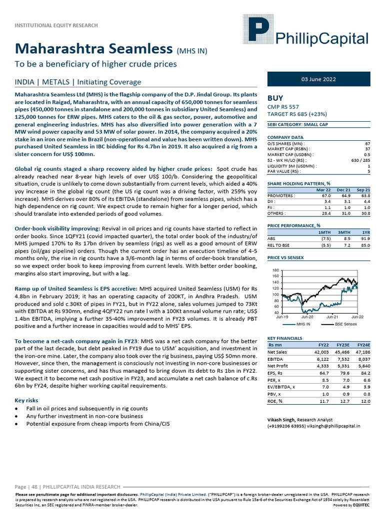 Research Report Extract | PDF | Price Of Oil | Pipe (Fluid Conveyance)