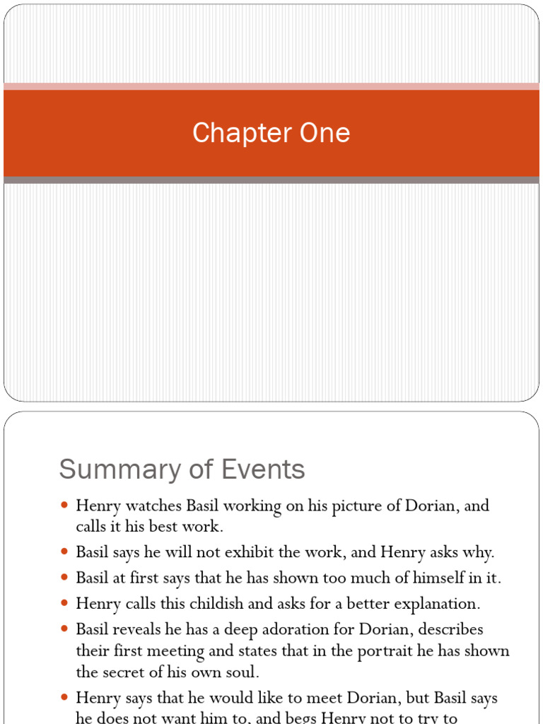 Chapter Summaries of Dorian Gray | PDF | The Picture Of Dorian Gray