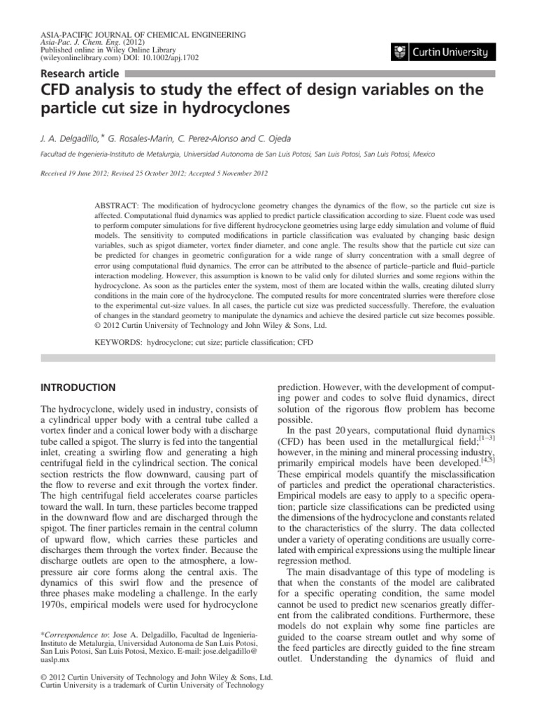 2012 - CFD Analysis To Study The Effect of Design Variables On The ...