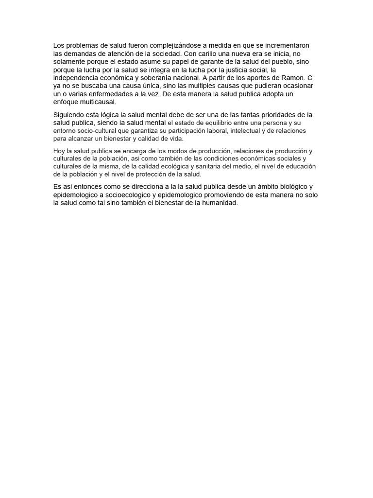 Enfoque Multicausal en Salud Pública | PDF | Ciencias sociales | Estilo ...