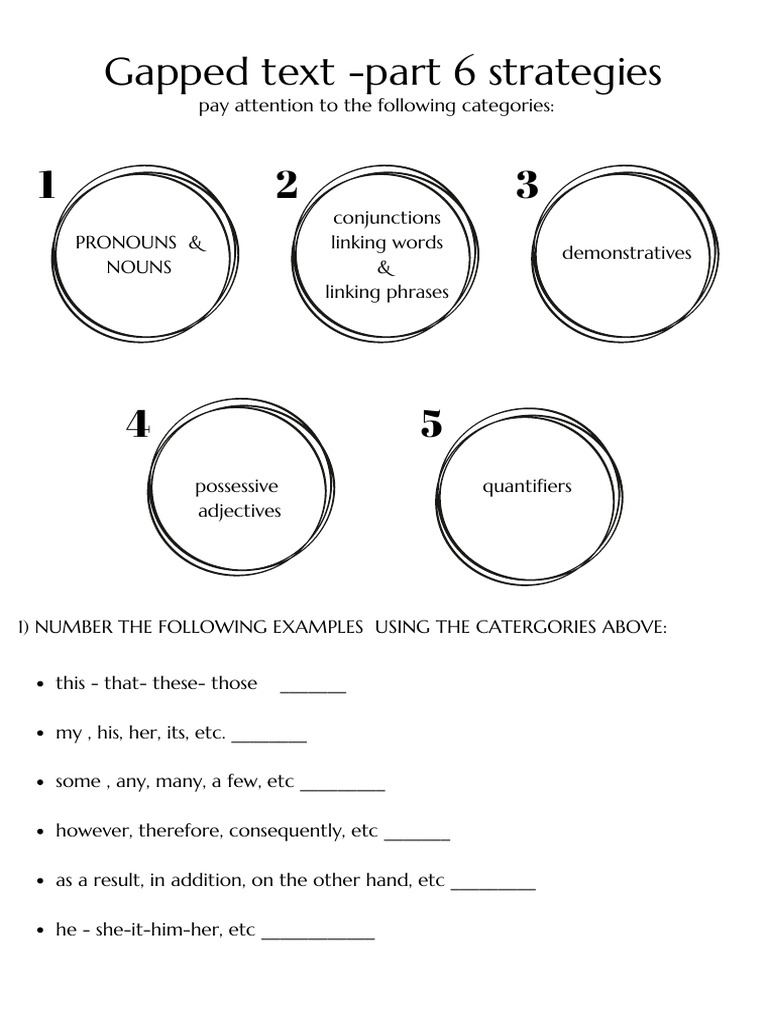 Gapped text week 5 new font pdf pronoun noun