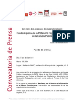 Convocatoria Rueda Prensa Constitución Plataforma
