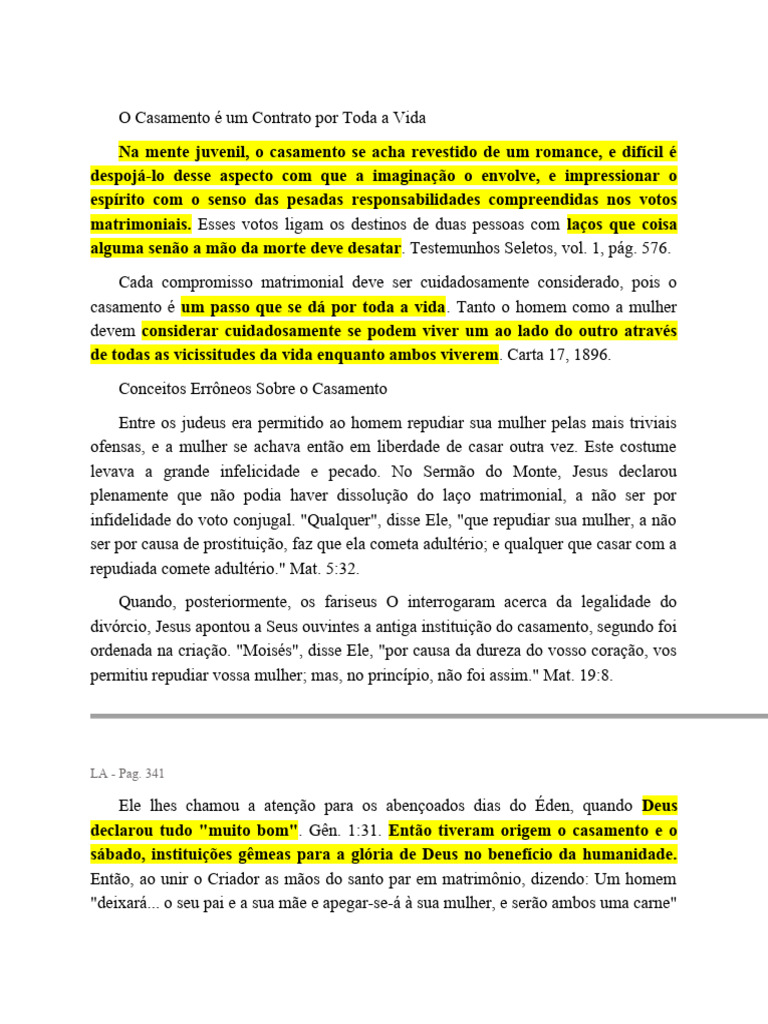 Casamento: Compromisso e Responsabilidades | PDF | Adultério | Divórcio
