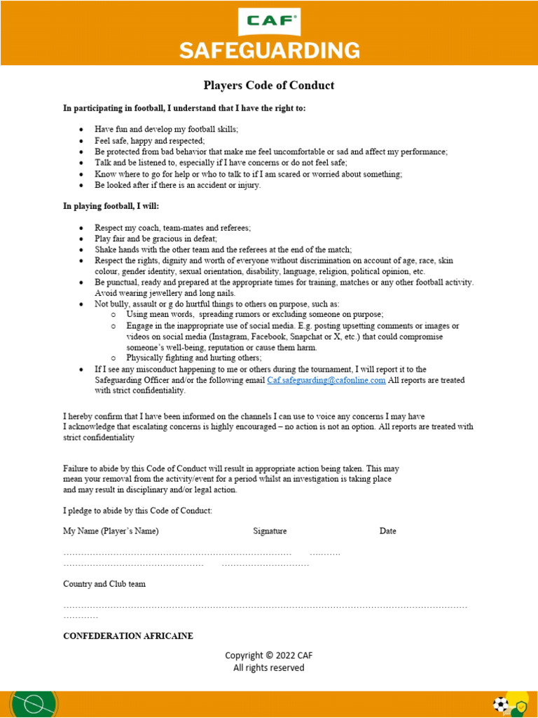 ENG Players Code of Conduct - IB REVIEWED | PDF | Social Media ...