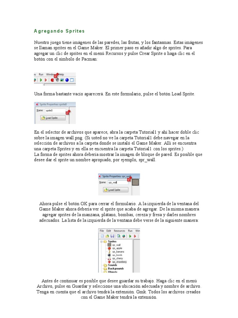 Tutorial de Sprites en Game Maker | PDF | Point and Click | Informática