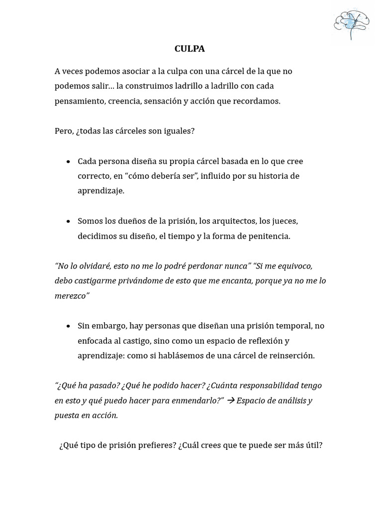Comprendiendo la Culpa y su Manejo | PDF | Sicología | Ciencias del ...