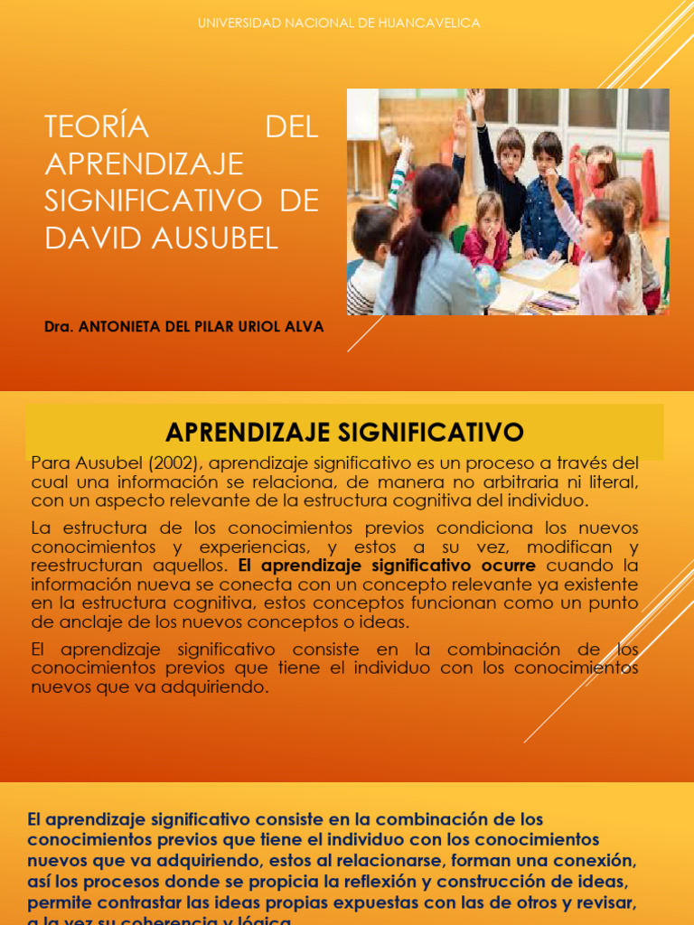 Aprendizaje Significativo según Ausubel | PDF | Cognición | Ciencia ...