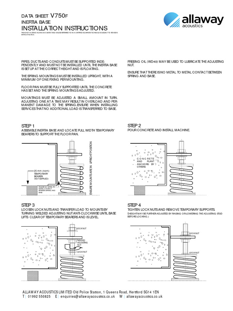 Inertia Base Installation Guide | PDF | Mechanical Engineering
